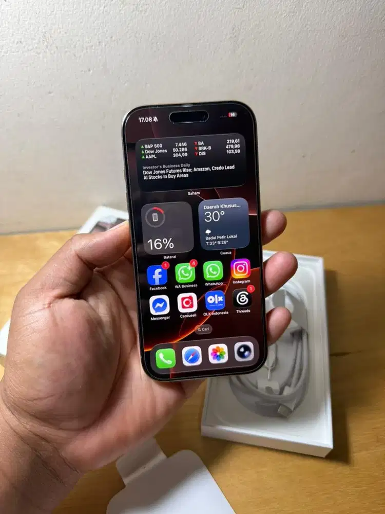 iPhone 16 Pro 128GB iBox Dessert Titanium Fullset Original Mulus