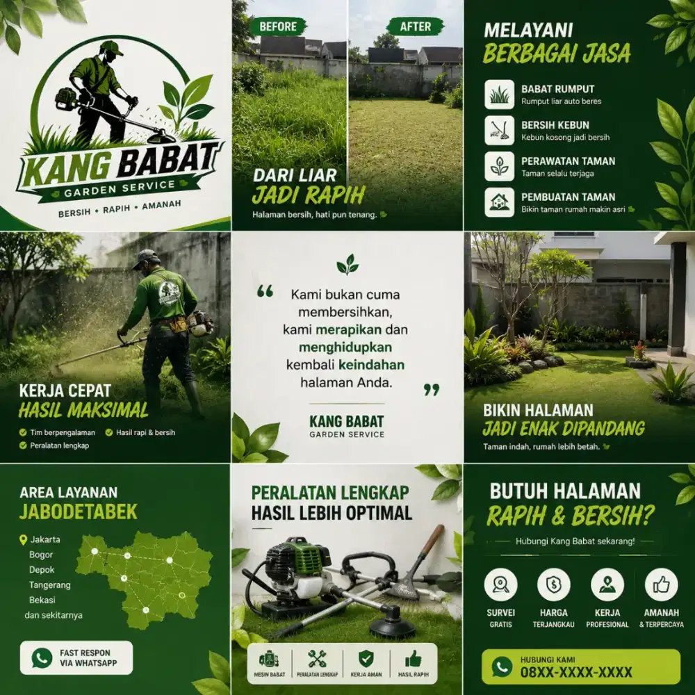 Jasa Babat dan Pembersihan halaman/kebun area jabodetabek