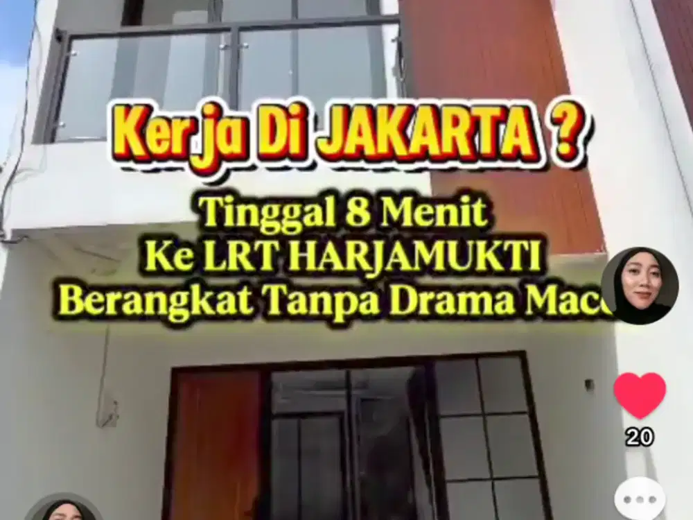 SIAP HUNI. 1jt all in, free DP. Cicilan mulai 5jt. 2 KM ke St LRT Harjamukti & Halte TJ Cibubur Junction