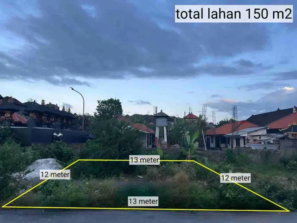 Jual Tanah Harga Global Luas 1.5are/150m² Jl Bualu Nusa Dua, Zona Kuning & SHM