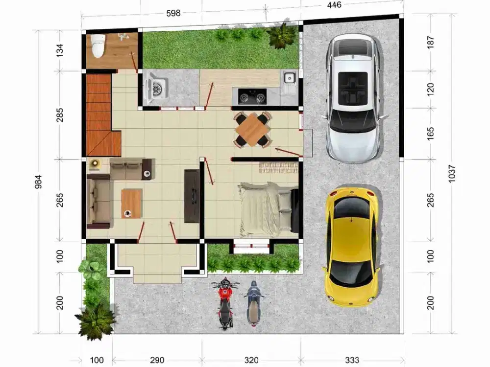 dijual rumah siap bangun dalam cluster