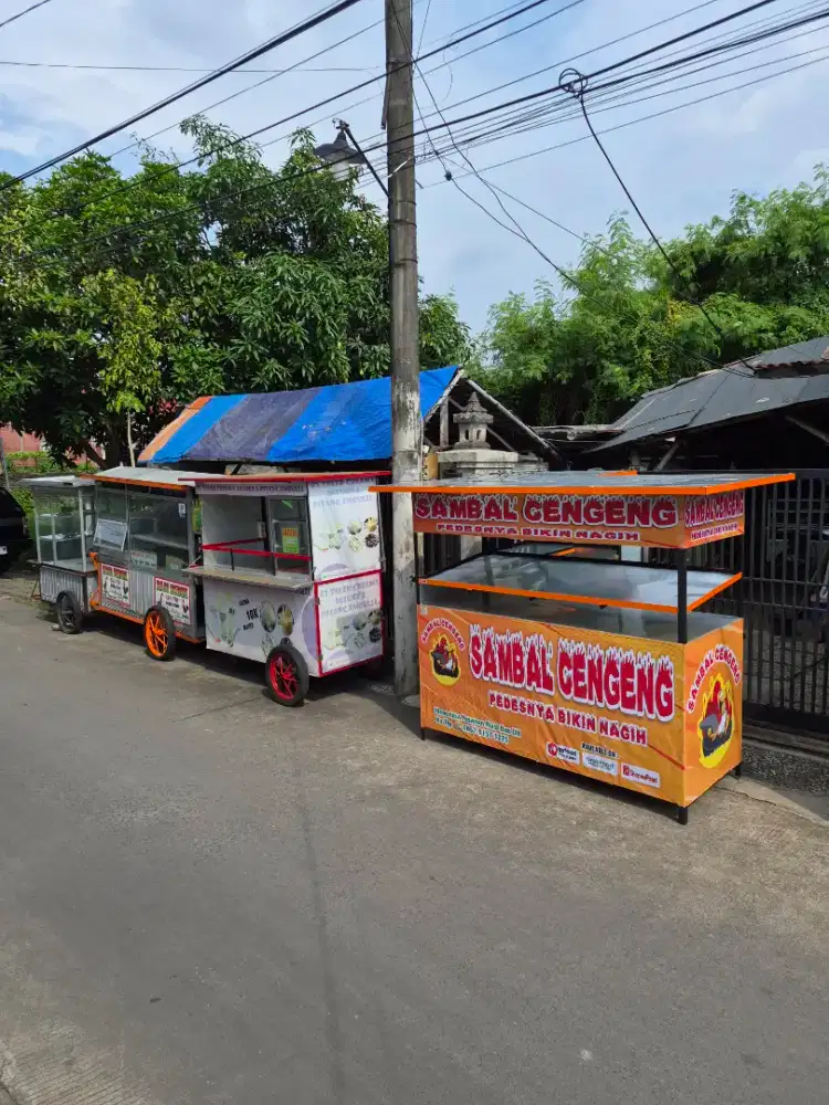 Gerobak Ayam Goreng/ Ayam geprek/ Sempol-DLL / Grobak Bekas