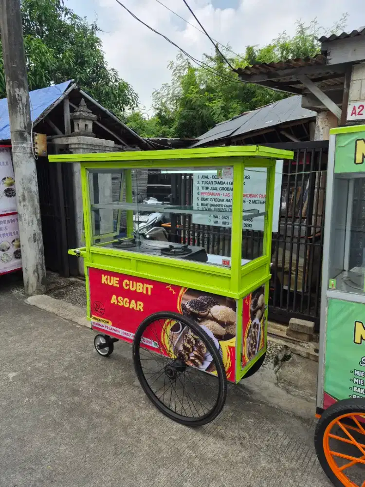 gerobak gorengan/ nasi uduk/ ayam bakar/ tahu crispy-DLL