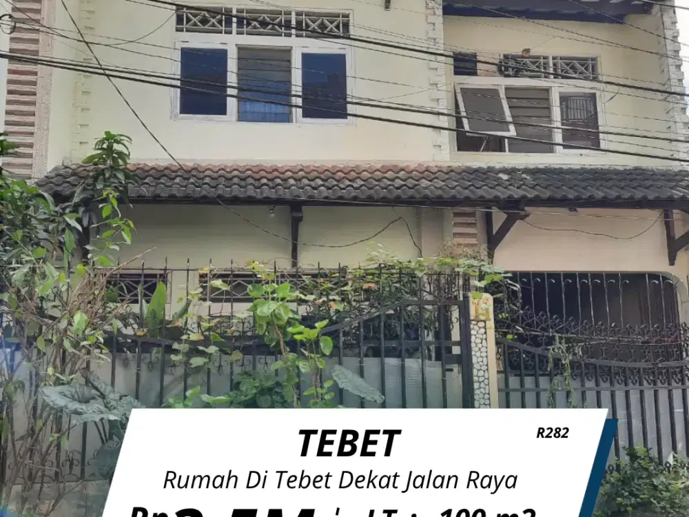 DIJUAL RUMAH Menteng Dalam Raya, Prof. Supomo, Tebet. Jakarta Selatan (Hanya 100m ke jalan raya)  (R282)