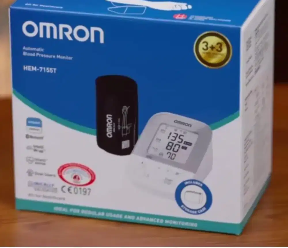 Alat cek tekanan darah tensimeter Omron 7155T box segel adaptor