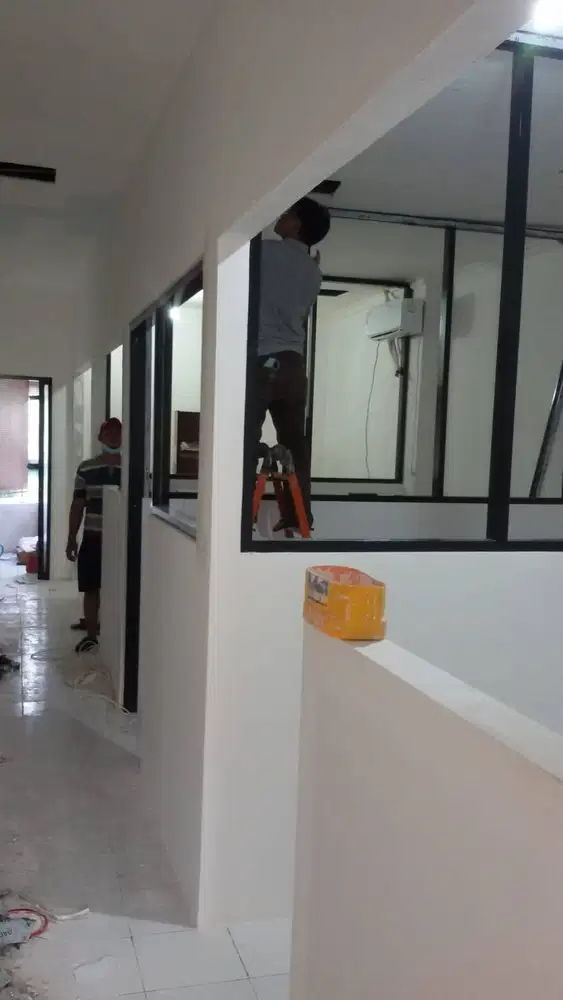 Partisi gypsum 2 sisi/PLAPOND PVC/kusen Aluminium