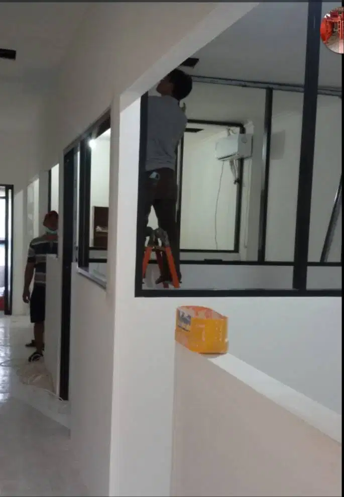Partisi gypsum 2 sisi/KUSEN ALUMINIUM/ACP/plapond PVC interior