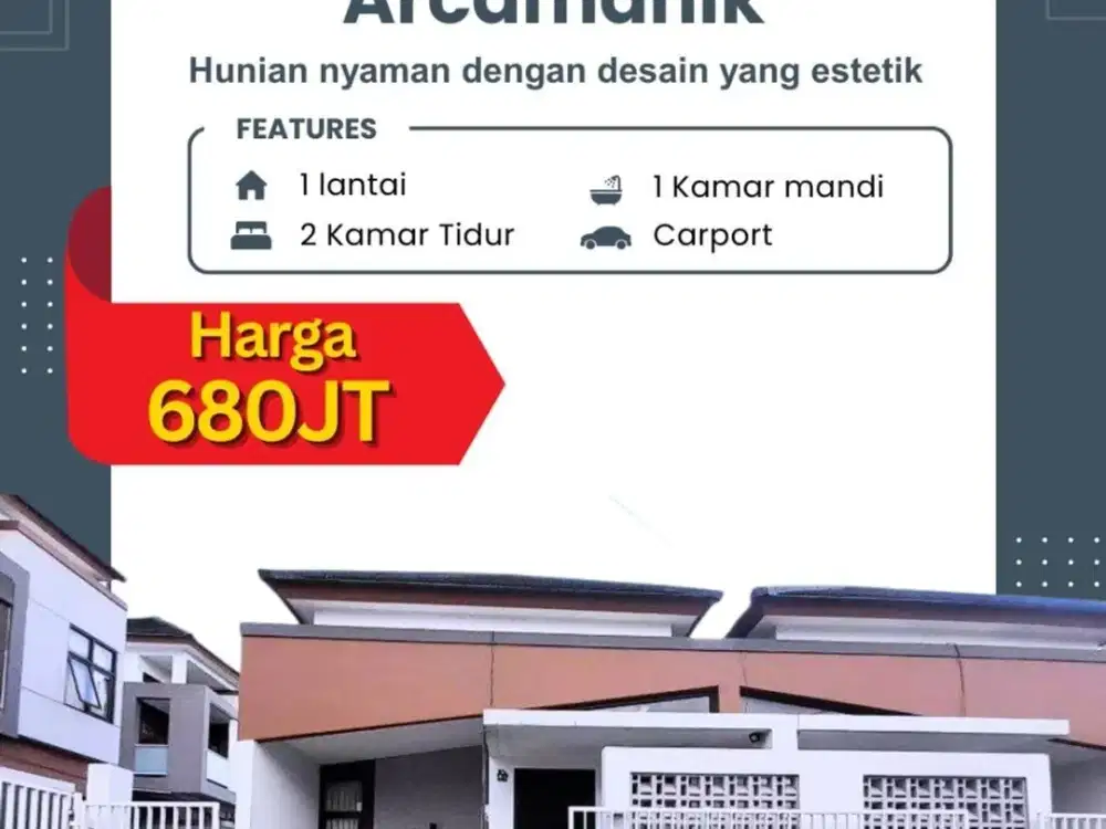 Rumah Ready Baru Arcamanik Bandung Dekat Sport Jabar, Nego