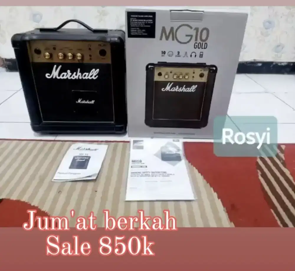 Marshall MG10 GOLD dus book ada
