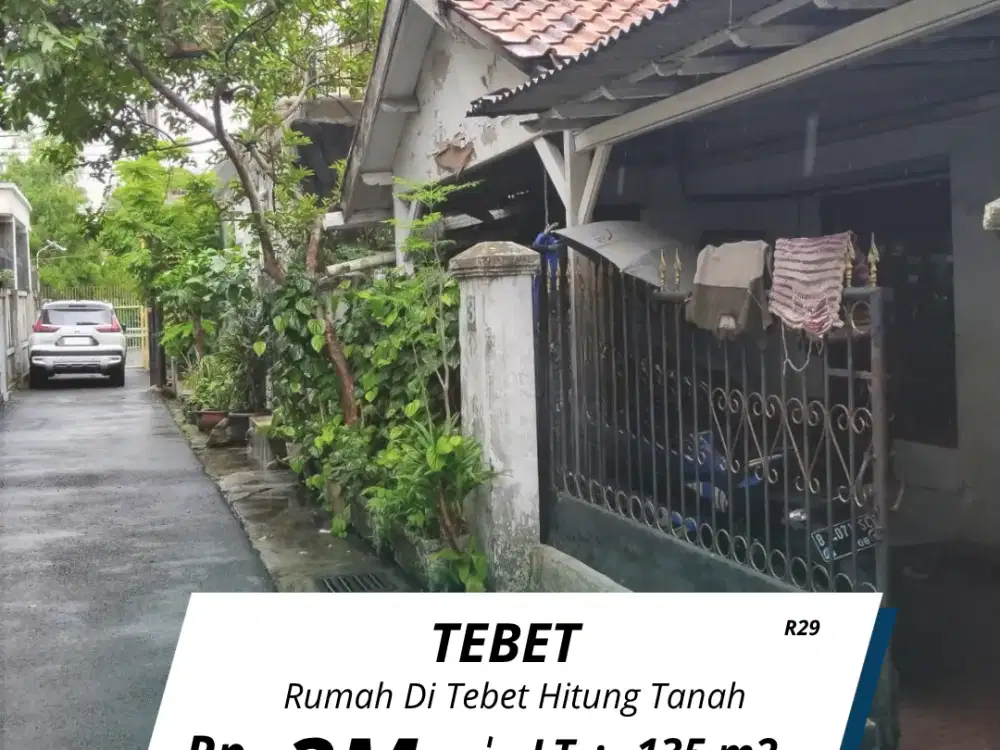 Jual rumah Tebet hitung tanah (R29)
