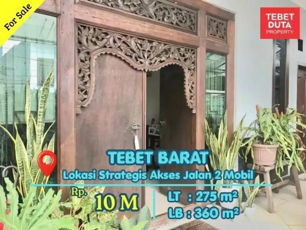 Dijual Rumah Tebet Dalam Nyaman Akses Jalan 2 Mobil Lebar