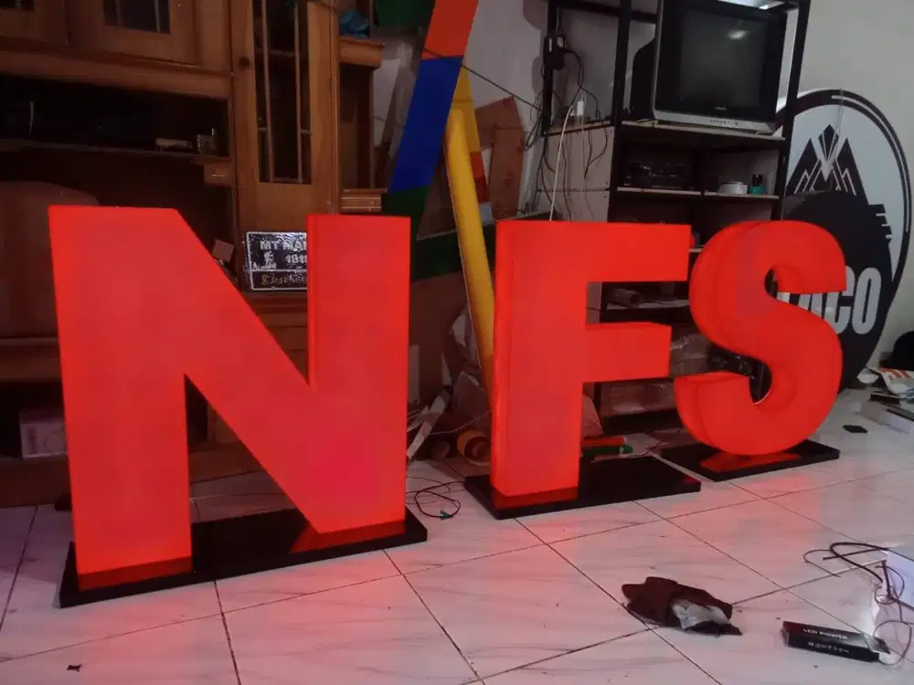 Vendor Reklame Huruf Timbul, Papan Nama, Neon Box