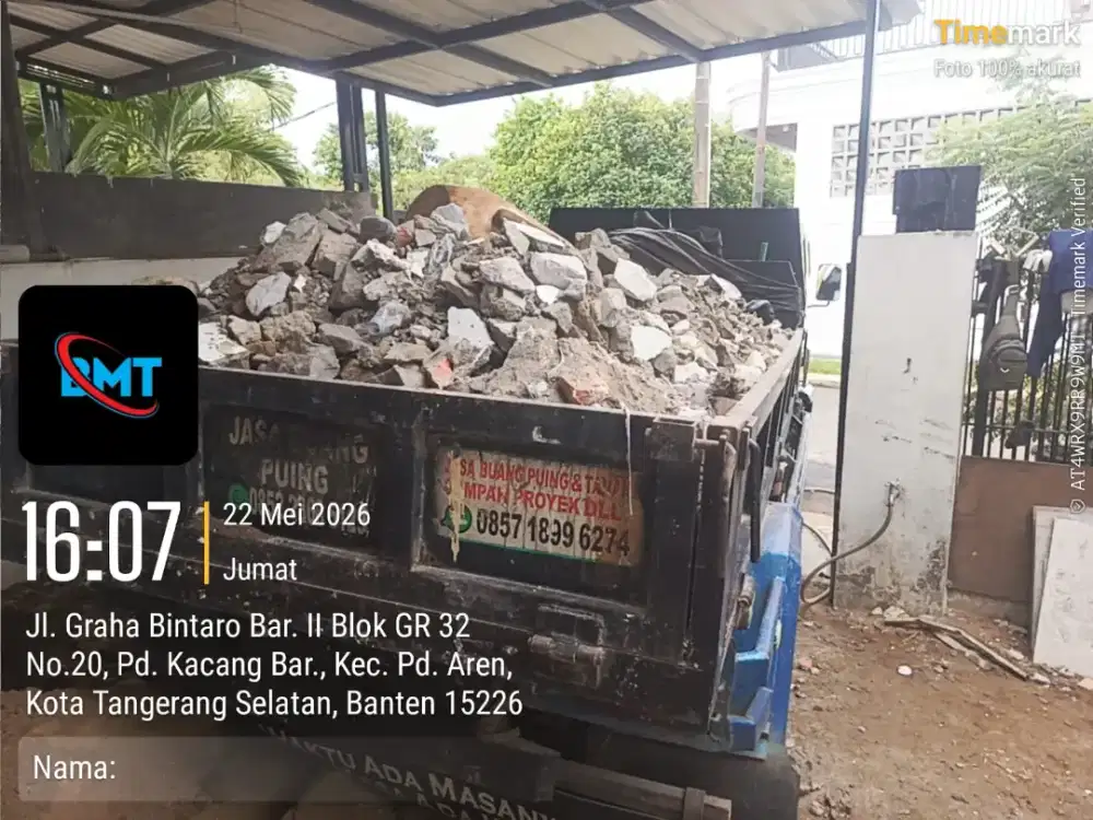Jasa buang puing dan pengurugan