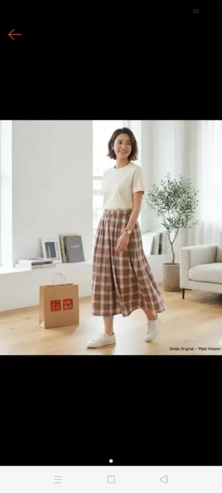 Rok flanel GU by Uniqlo