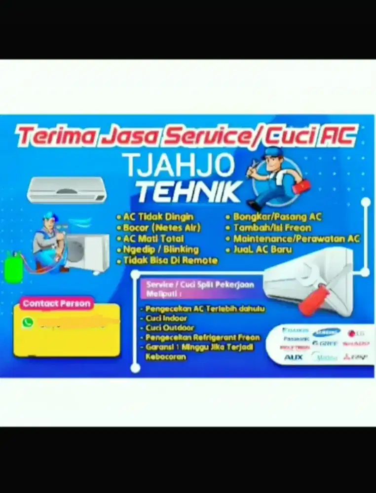 Jasa service AC mesin cuci