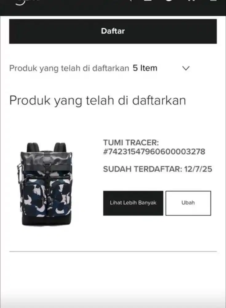 Ransel tumi original