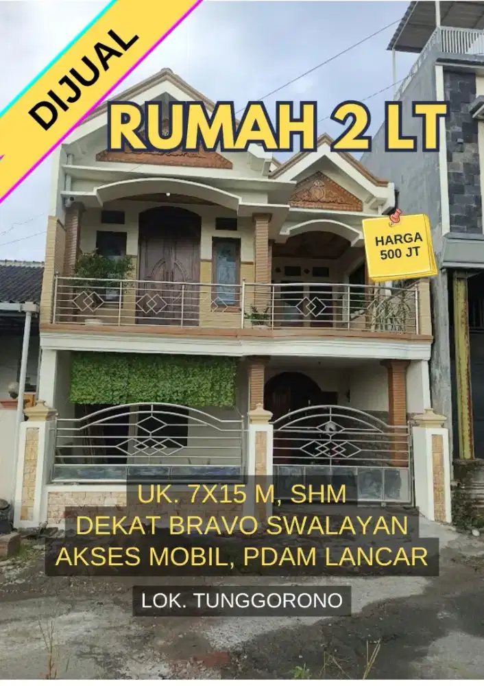 DIJUAL RUMAH MEWAH 2 LANTAI 
‎DEKAT SWALAYAN BRAVO 
‎HANYA 500 JT SAJA