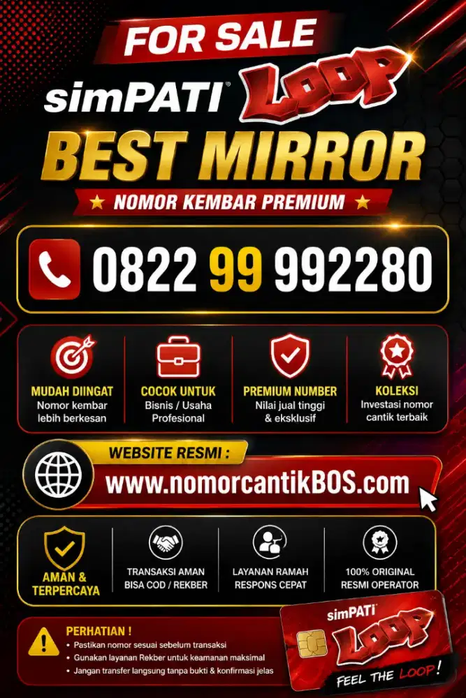 Nomor Cantik simPATI LOOP KACA MIRROR TERBAIK