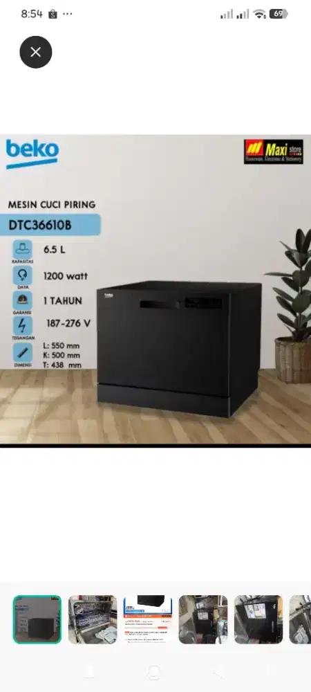 Mesin cuci piring mini beko bonus sabun cuci piring