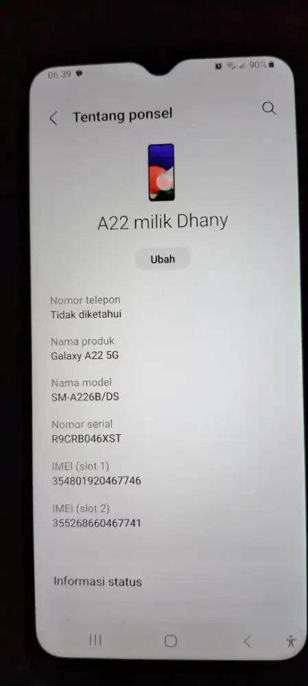 Jual hp samsung A22 5G