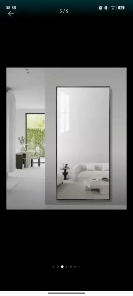 Kaca Cermin Body Aluminium Frameless Anti Karat
