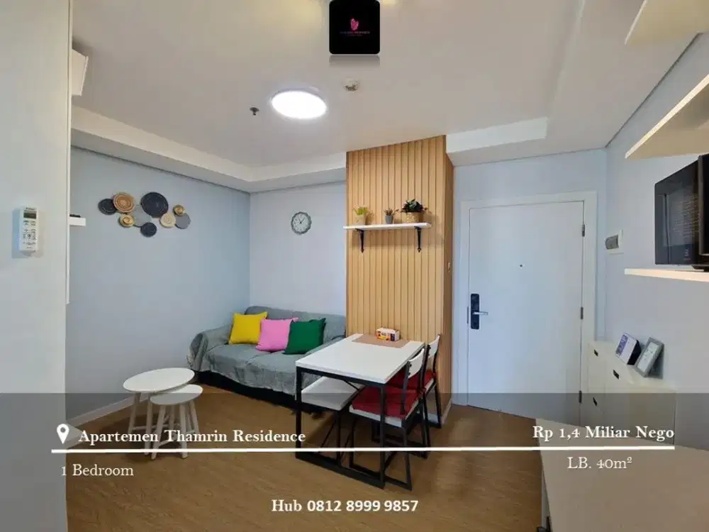 Dijual Apartement Thamrin Residence Mid Floor 1BR Full Furnished