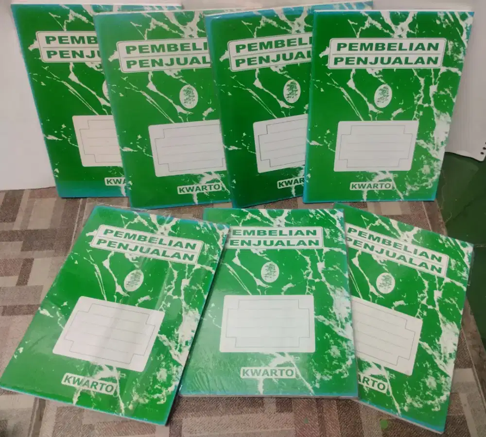 7 pcs BUKU PEMBELIAN PENJUALAN KWARTO COVER HIJAU