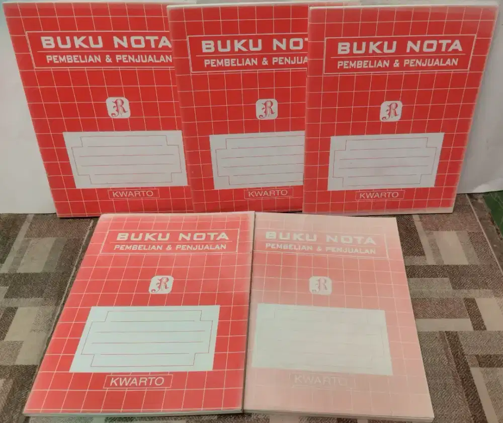 5 pcs BUKU NOTA PEMBELIAN & PENJUALAN KWARTO COVER MERAH