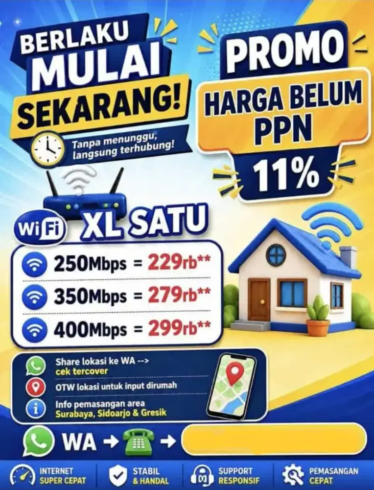 XL Satu wifi unlimited super cepat