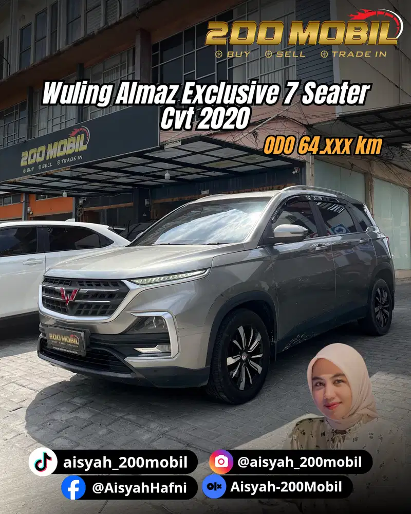 Wuling Almaz Exclusive 7 Seater Cvt 2020 Bensin