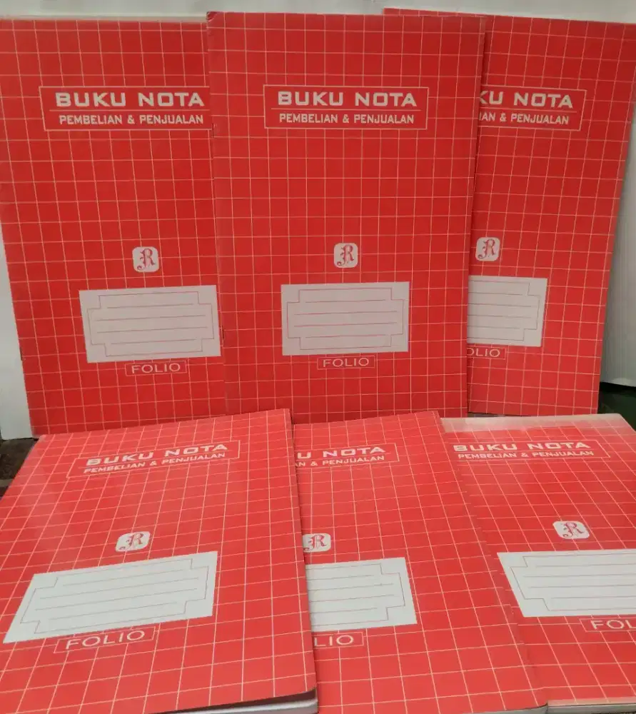6 pcs BUKU NOTA PEMBELIAN & PENJUALAN Ukuran FOLIO
COVER MERAH