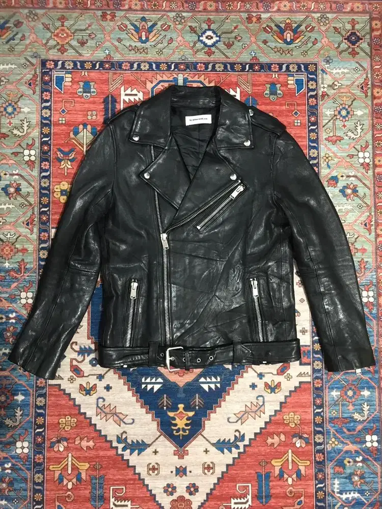 Jaket Kulit Asli Dobel Kerah Ramones Mulus Brand Korea