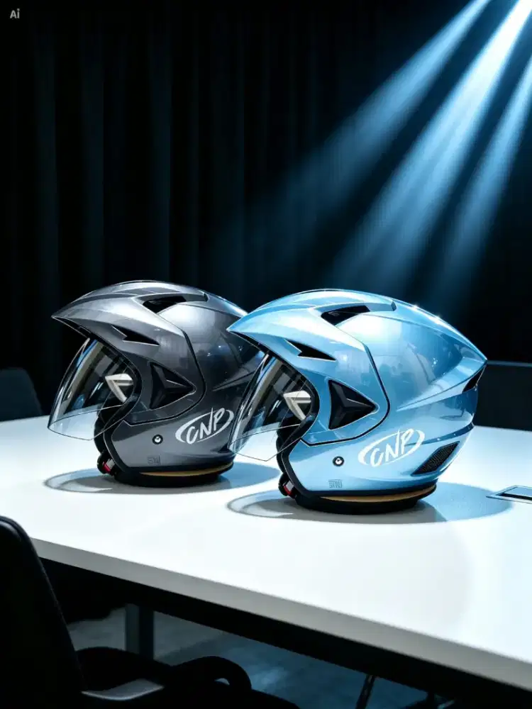 Helm Half face kondisi baru
