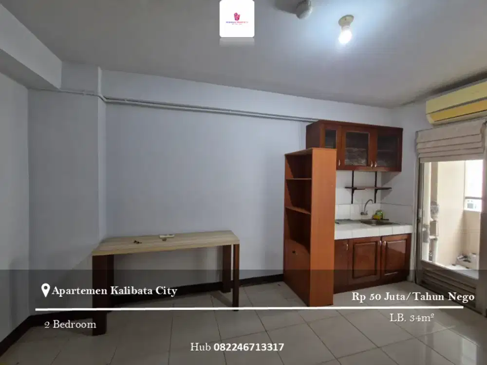 Disewakan Apartement Kalibata City 2BR Full Furnished Lantai Rendah