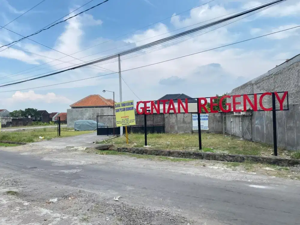 Rumah dan Tanah Kaveling di Gentan Regency lokasi strategis timur luwes gentan