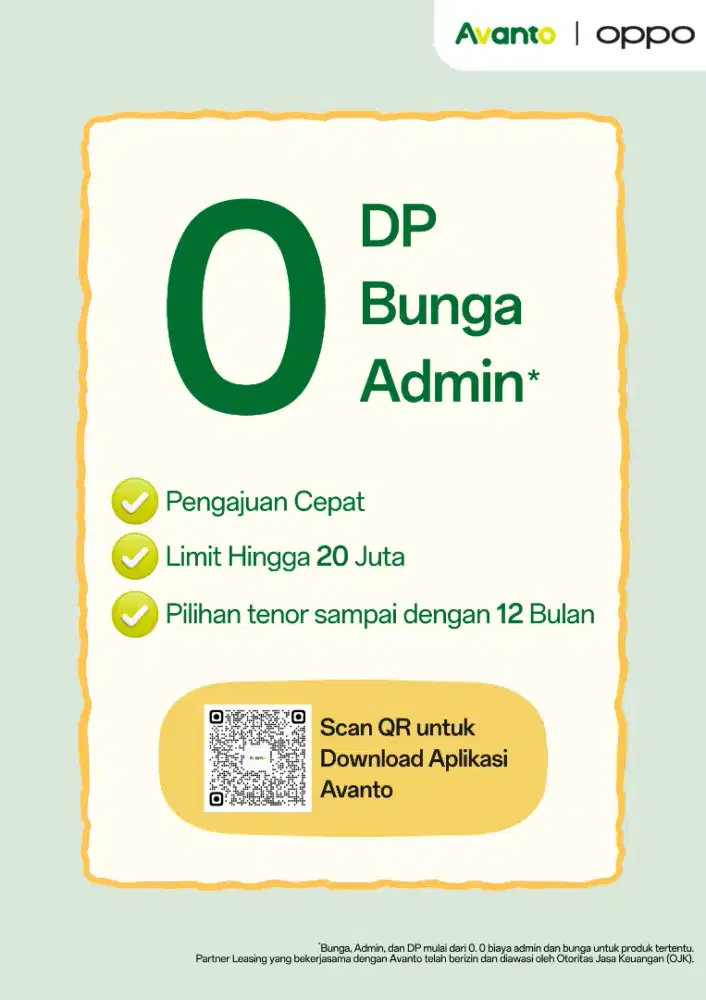 Promo cicilan Oppo pakai Avanto