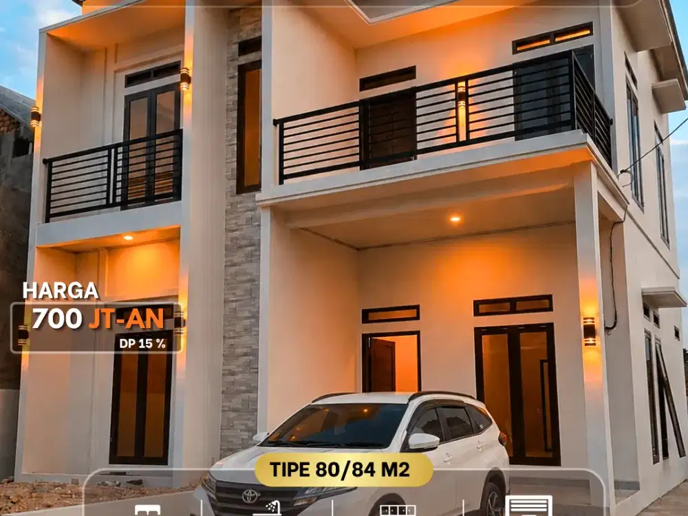 RUMAH 2 LANTAI MEWAH HARGA TERJANGKAU DI WAYHALIM BANDAR LAMPUNG