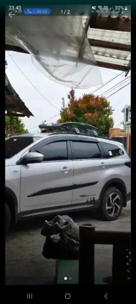Kaki rack mobil roof bar roof rail rush