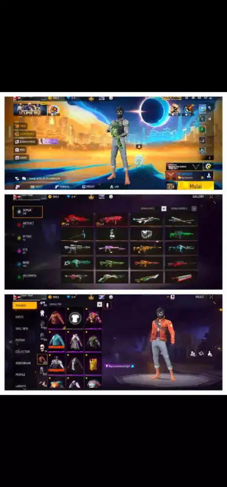 Jual akun spek gg kualitas baru