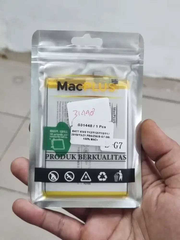Baterai Vivo Y17 /Y12 /B G7 kualitas Original 100% macplus