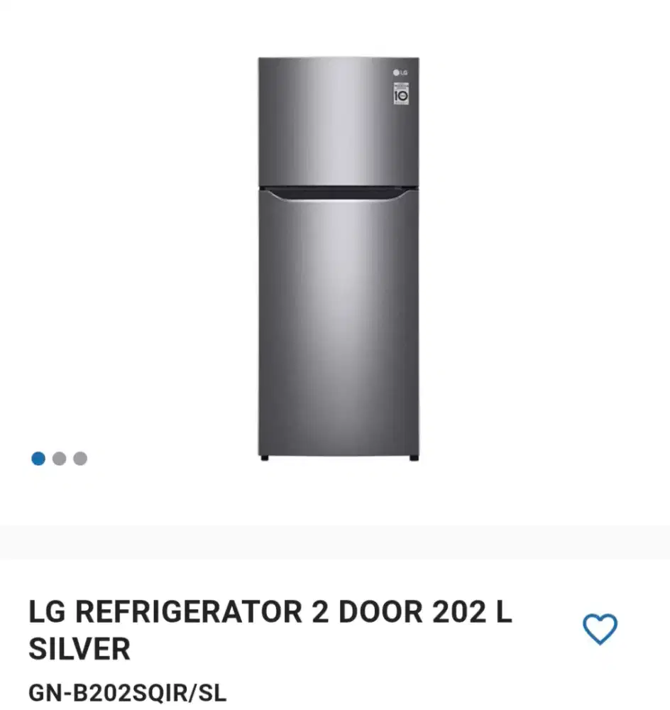 LG REFRIGERATOR 2 DOOR 202L SILVER