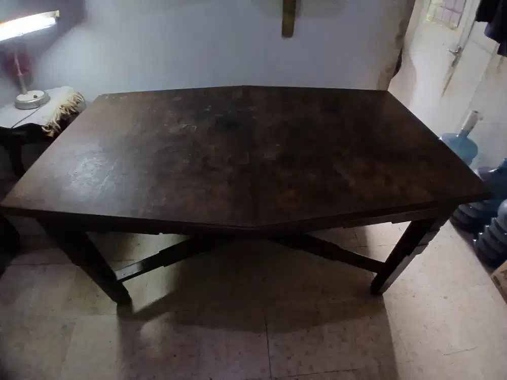Meja Jati Lama Lipat 200x150cm Antik Kokoh
