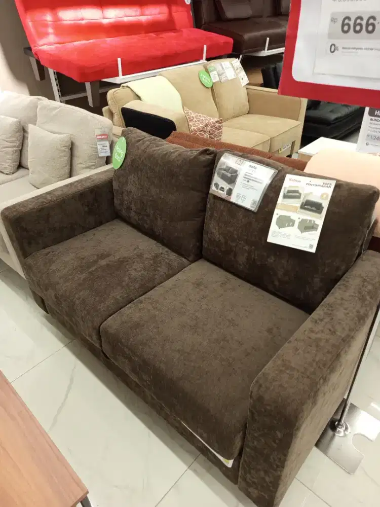 PROMO SOFA 2 SEATER DENGAN PENYIMPANAN