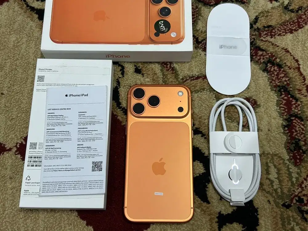 iPhone 17 Pro Max 256Gb Cosmic Orange iBox Mulus Cc Rendah COD Bandung