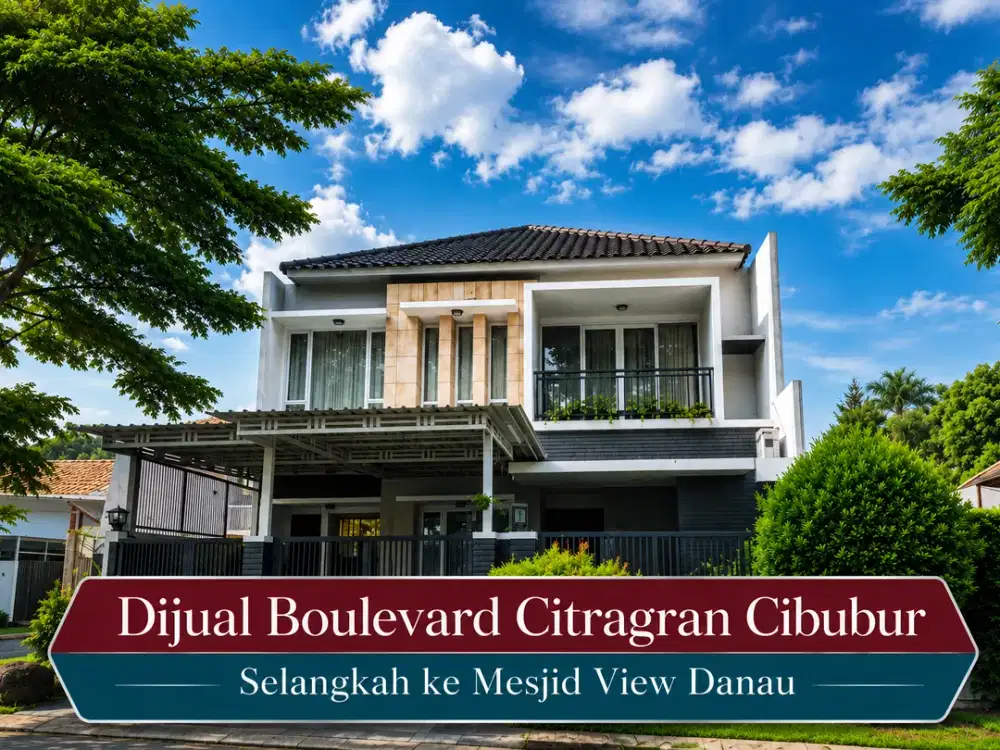 Jual rumah Boulevard Citragran Cibubur View danau dekat mesjid
