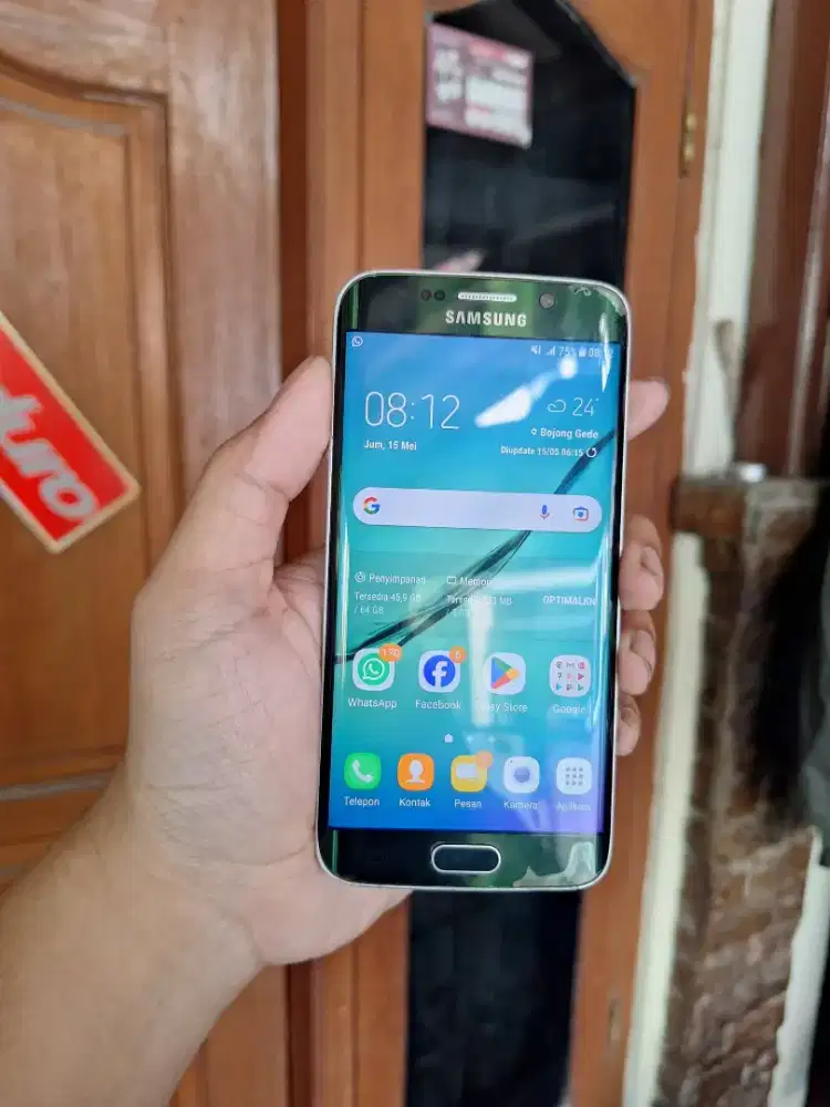 Samsung S6 Edge 3/64 warna Hijau Rare Item Dan Seri Tertinggi