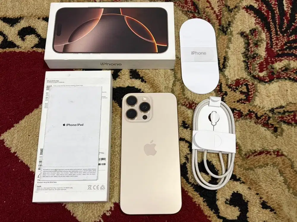 iPhone 16 Pro Max 256Gb Dessert Titanium iBox Garansi Aktif Mulus