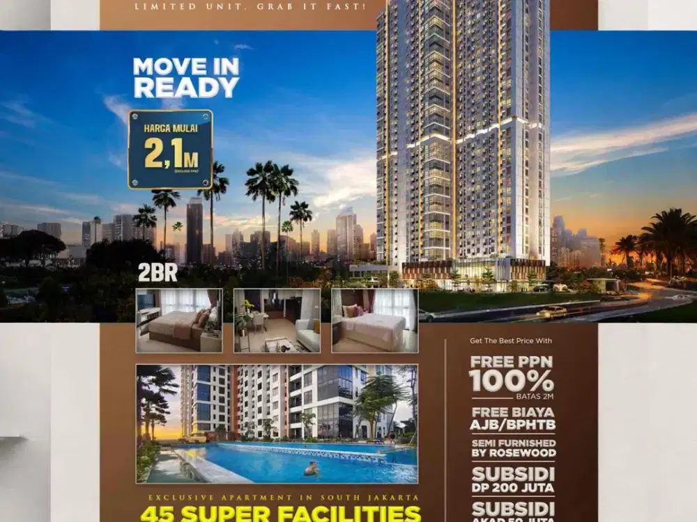 DIJUAL APARTEMEN PERMATA HIJAU SUITES SUDAH PLUS FURNISHED BY ROSEWOOD