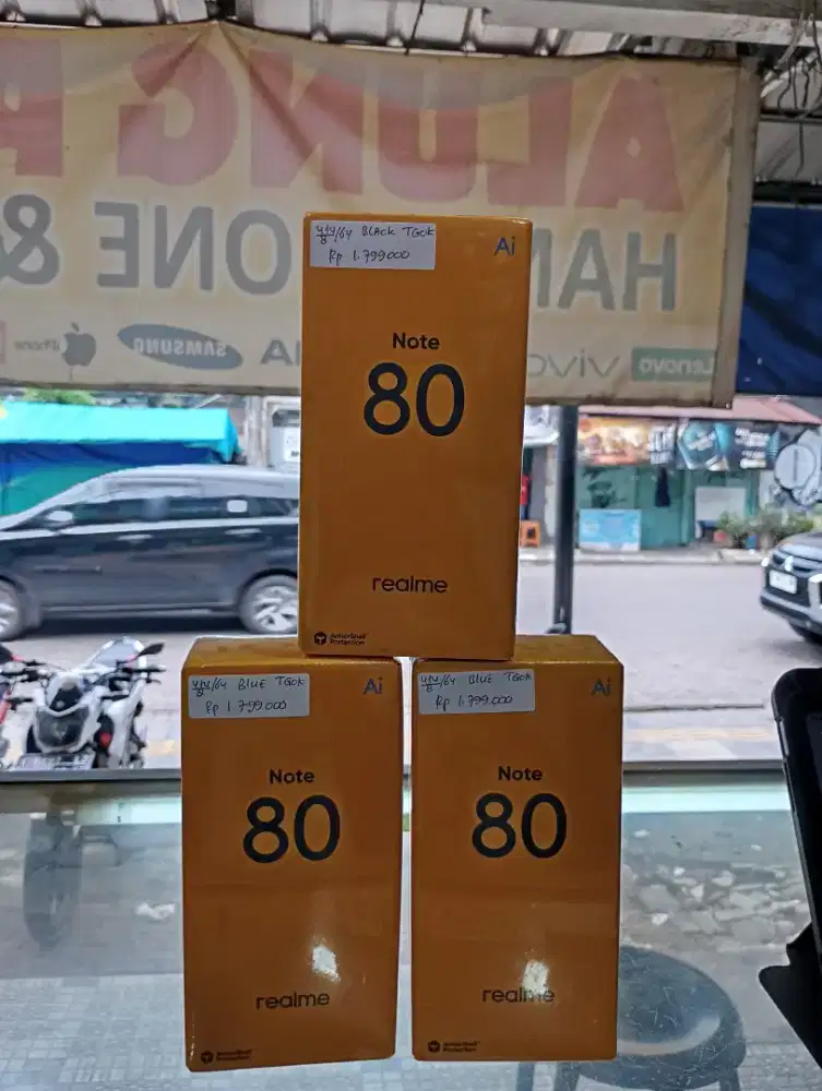 Realme note 80 ram total 8gb / 64gb