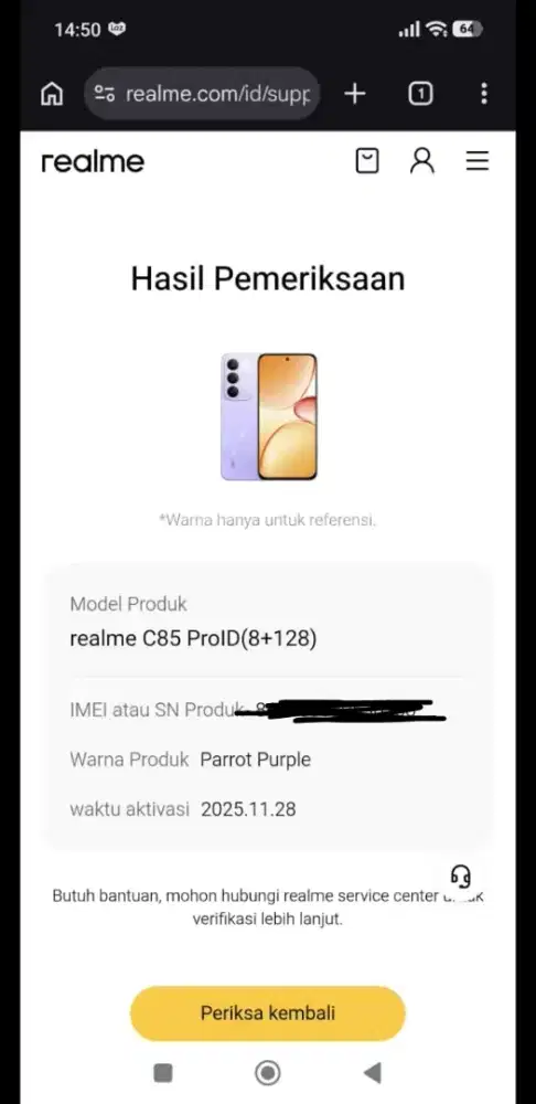 Hp Second Realme C85 Pro Ram 8/128GB Garansi Resmi Nov 2027 Fulset Ori